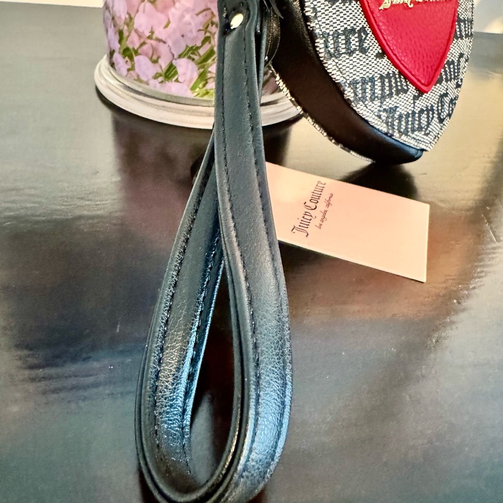 Juicy Couture Heart Logo Crossbody Bag in Black and Red - Picture 2 of 5